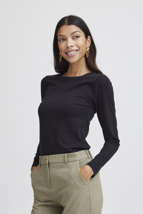 B.Young Pamila Long Sleeve T-Shirt - Black