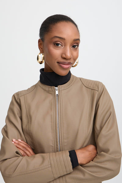 B.Young Acom Faux Leather Biker Jacket