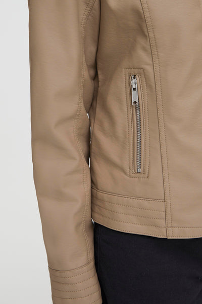 B.Young Acom Faux Leather Biker Jacket