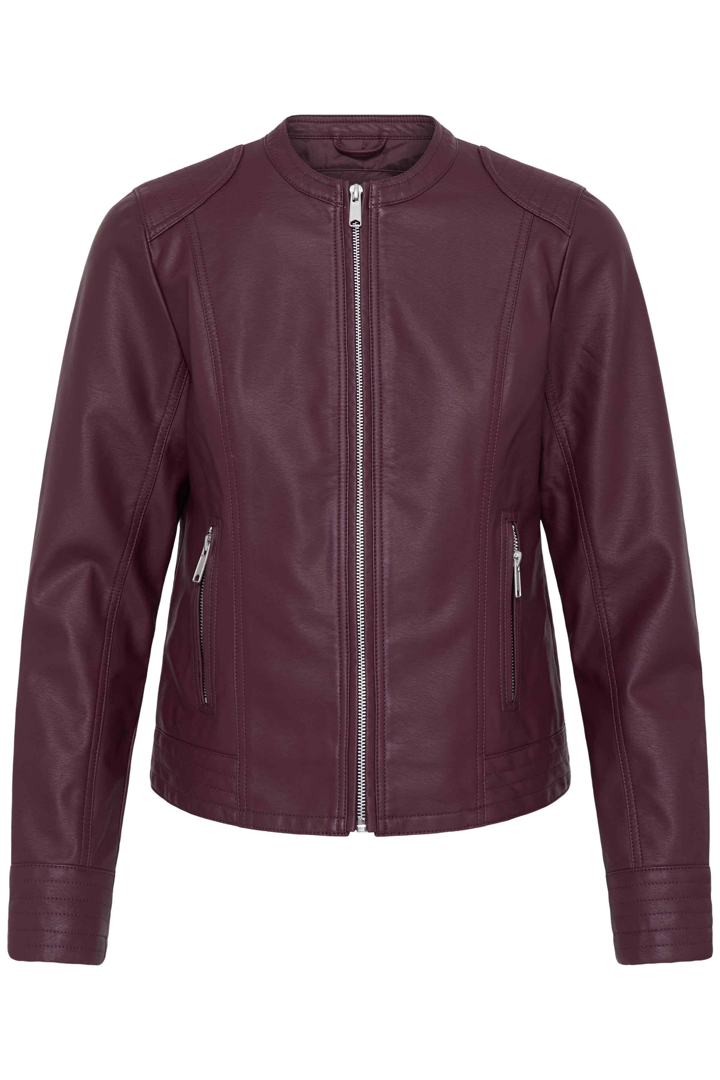 B.Young Acom Faux Leather Biker Jacket - Fig