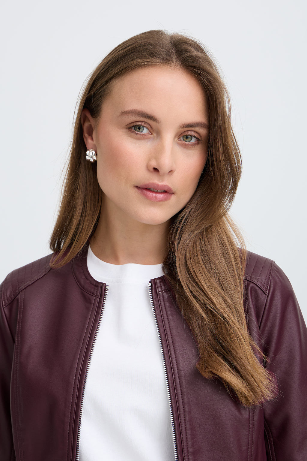 B.Young Acom Faux Leather Biker Jacket - Fig