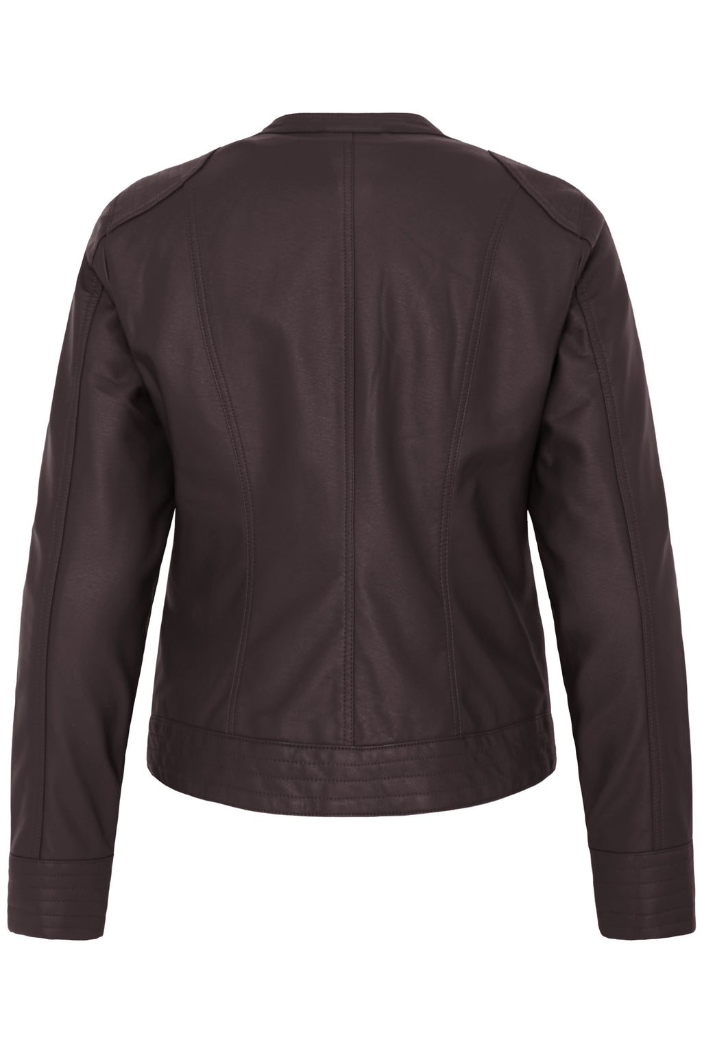 B.Young Acom Faux Leather Biker Jacket - Chocolate