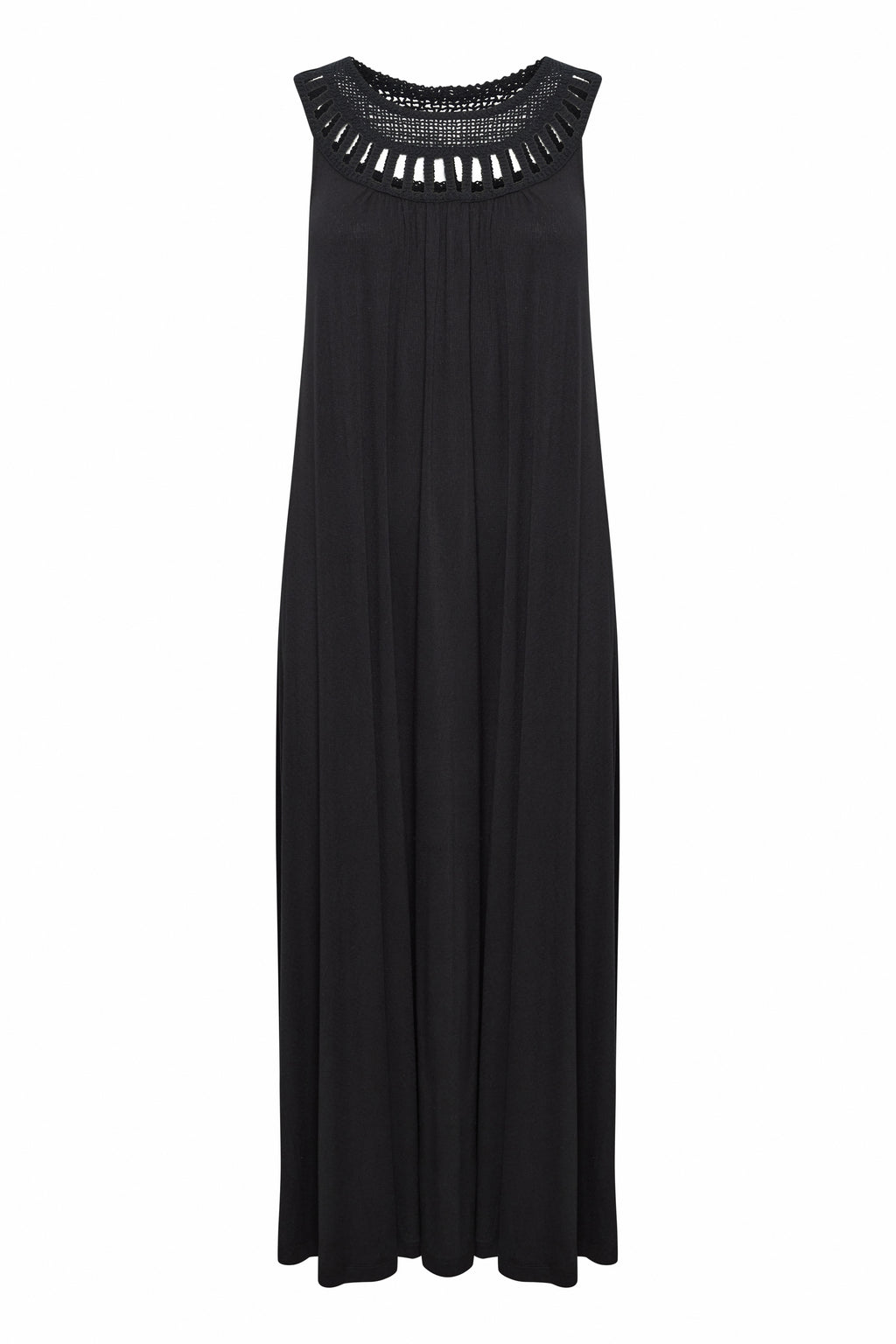 B.Young Pipa Crochet Neck Sleeveless Maxi Dress