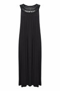 B.Young Pipa Crochet Neck Sleeveless Maxi Dress