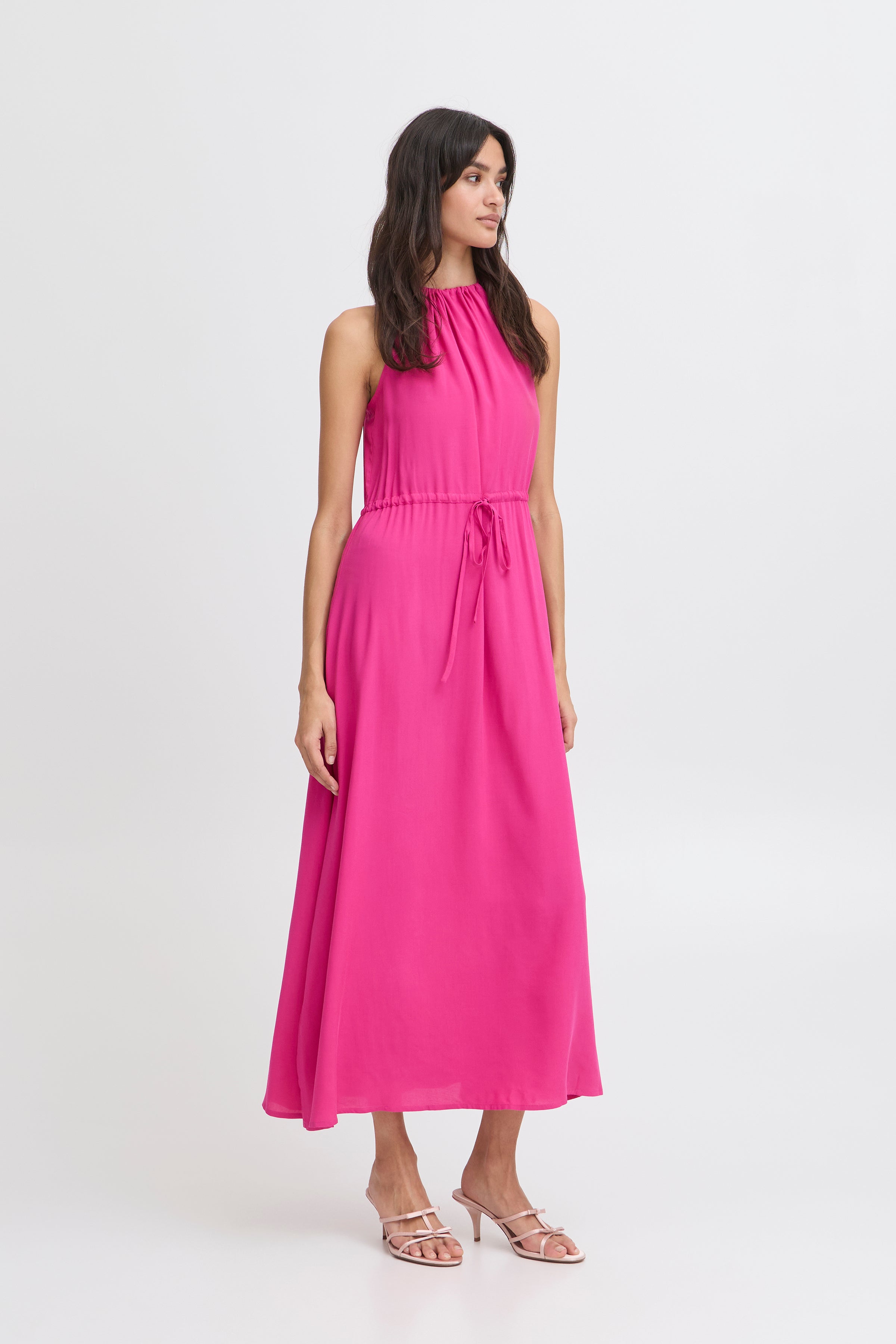B.Young Gigi Summer Sleeveless Tie Waist Maxi Dress