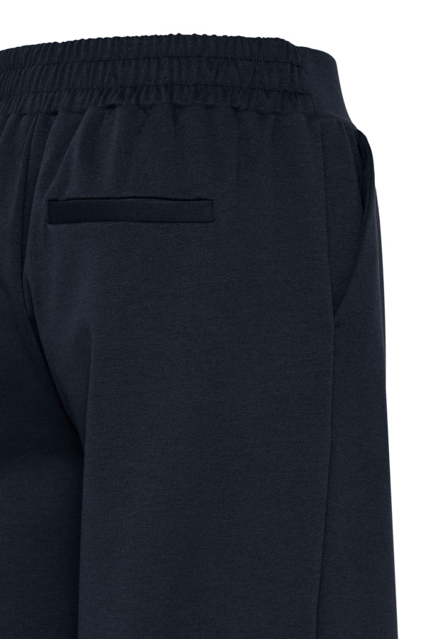 B.Young RIZETTA Wide Short Leg Trousers – Navy