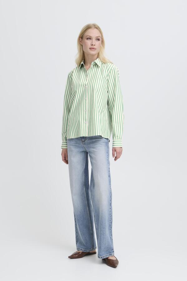 B.Young Hetila Green Stripe Shirt