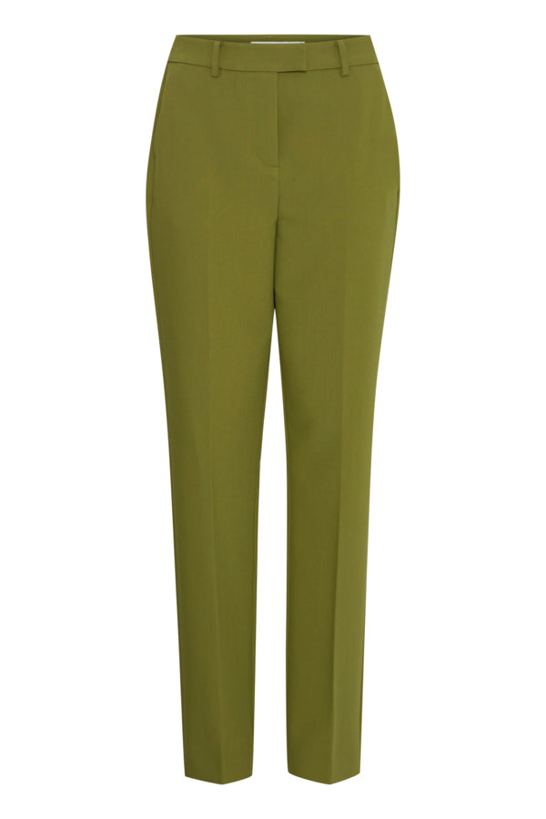 B.Young Denoa Slim Leg Trousers - Green