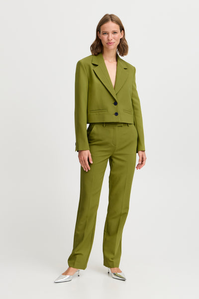 B.Young Denoa Slim Leg Trousers - Green
