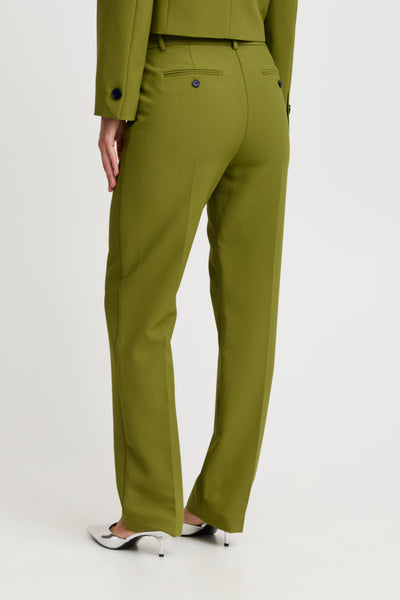 B.Young Denoa Slim Leg Trousers - Green