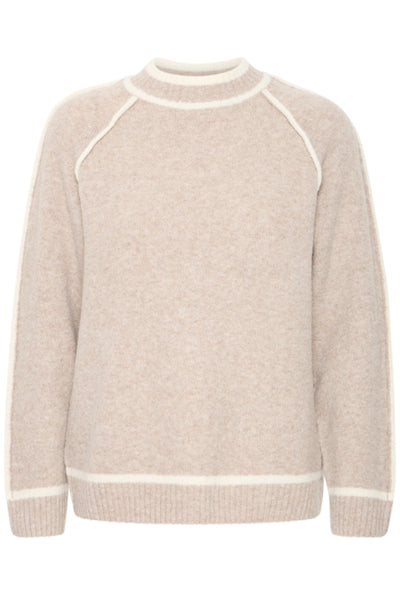 B.Young Ninna Contrast Piping High Neck Jumper