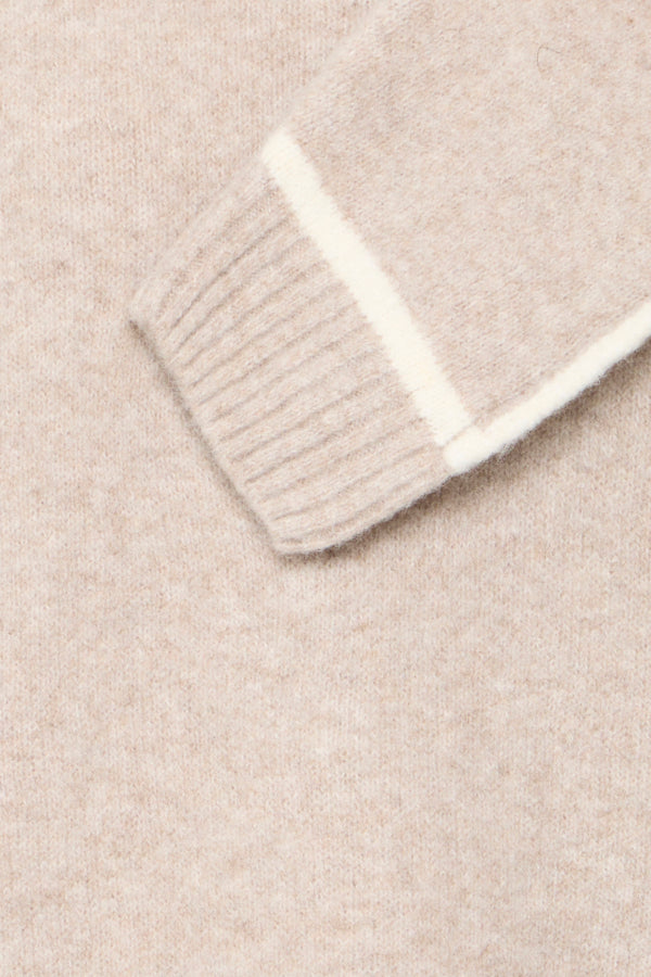 B.Young Ninna Contrast Piping High Neck Jumper