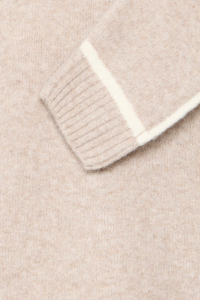 B.Young Ninna Contrast Piping High Neck Jumper