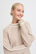 B.Young Ninna Contrast Piping High Neck Jumper