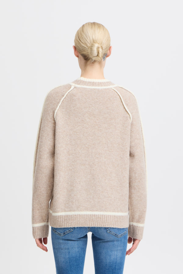 B.Young Ninna Contrast Piping High Neck Jumper