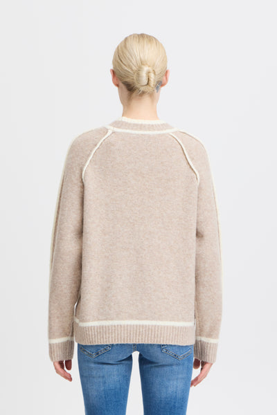 B.Young Ninna Contrast Piping High Neck Jumper