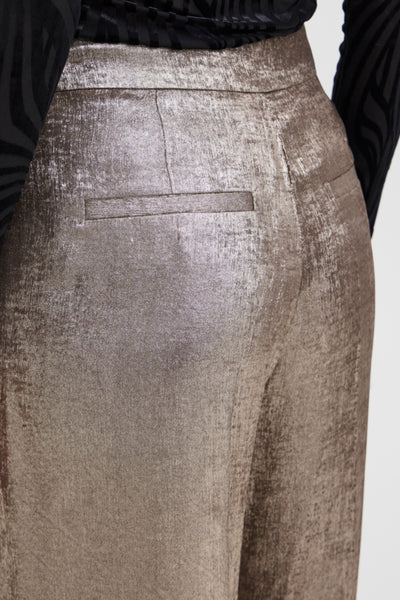 B.Young Dalona Wide Leg Metallic Trousers