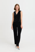 B.Young Perlina Velvet Straight Leg Trousers