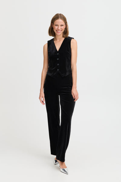 B.Young Perlina Velvet Straight Leg Trousers