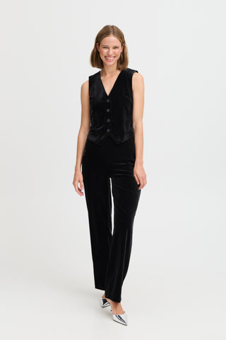 B.Young Perlina Velvet Straight Leg Trousers