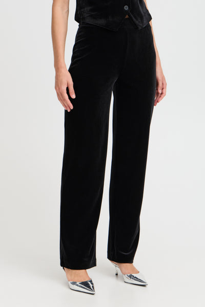 B.Young Perlina Velvet Straight Leg Trousers