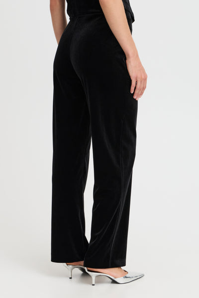 B.Young Perlina Velvet Straight Leg Trousers