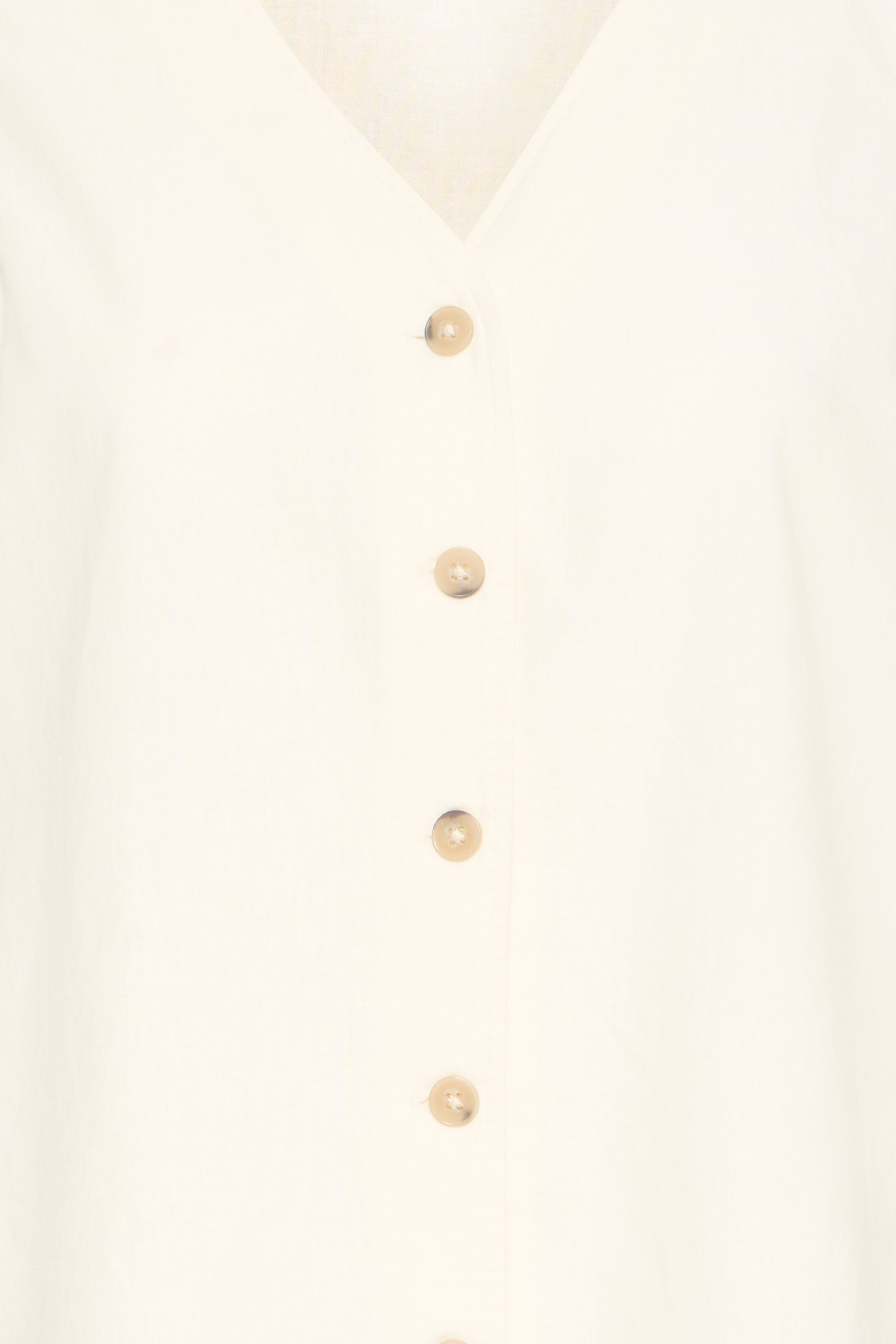 B.Young Falakka Ruffle Sleeve Button Front Blouse - Cream