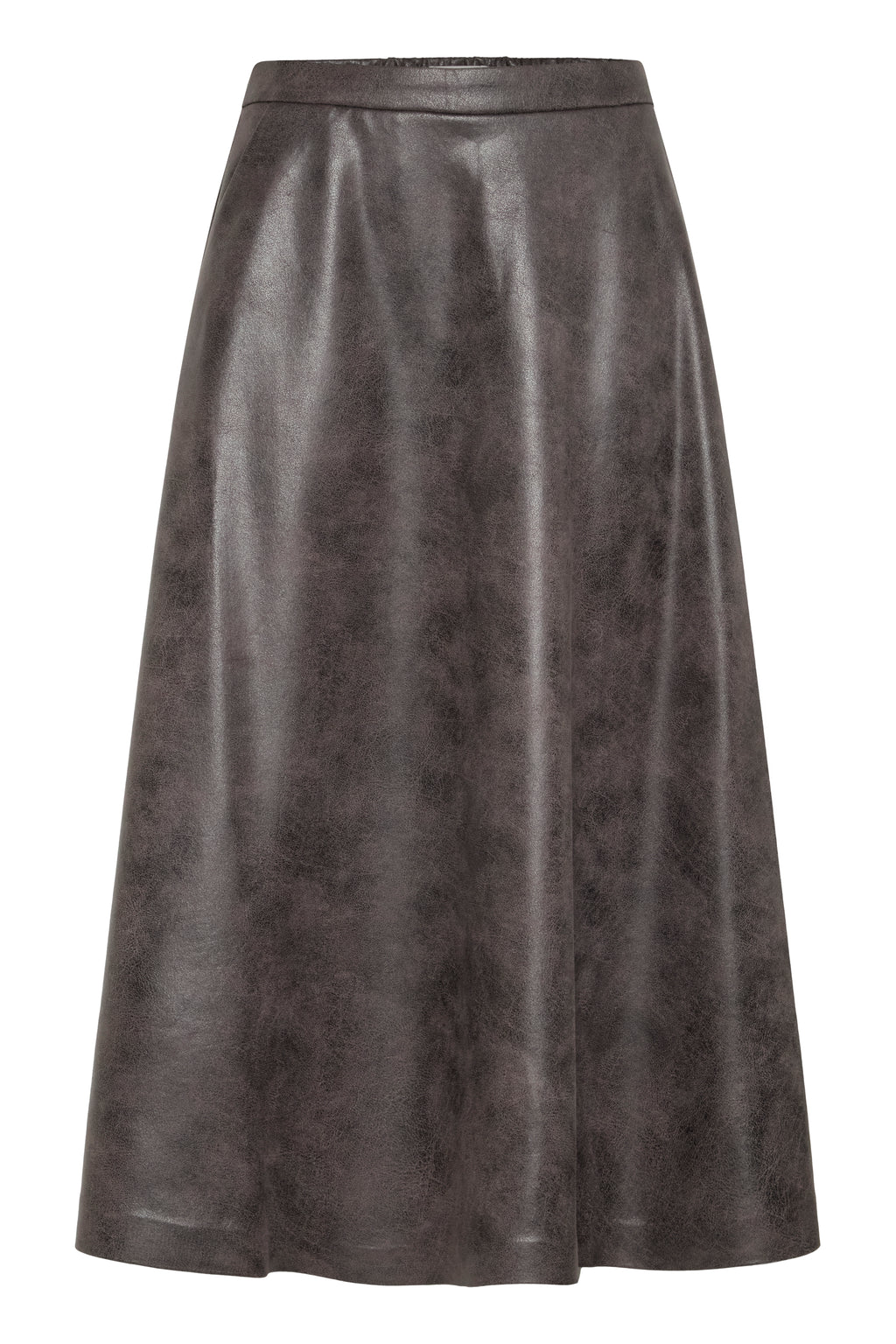 B.Young Dimion Faux Leather Midi Skirt