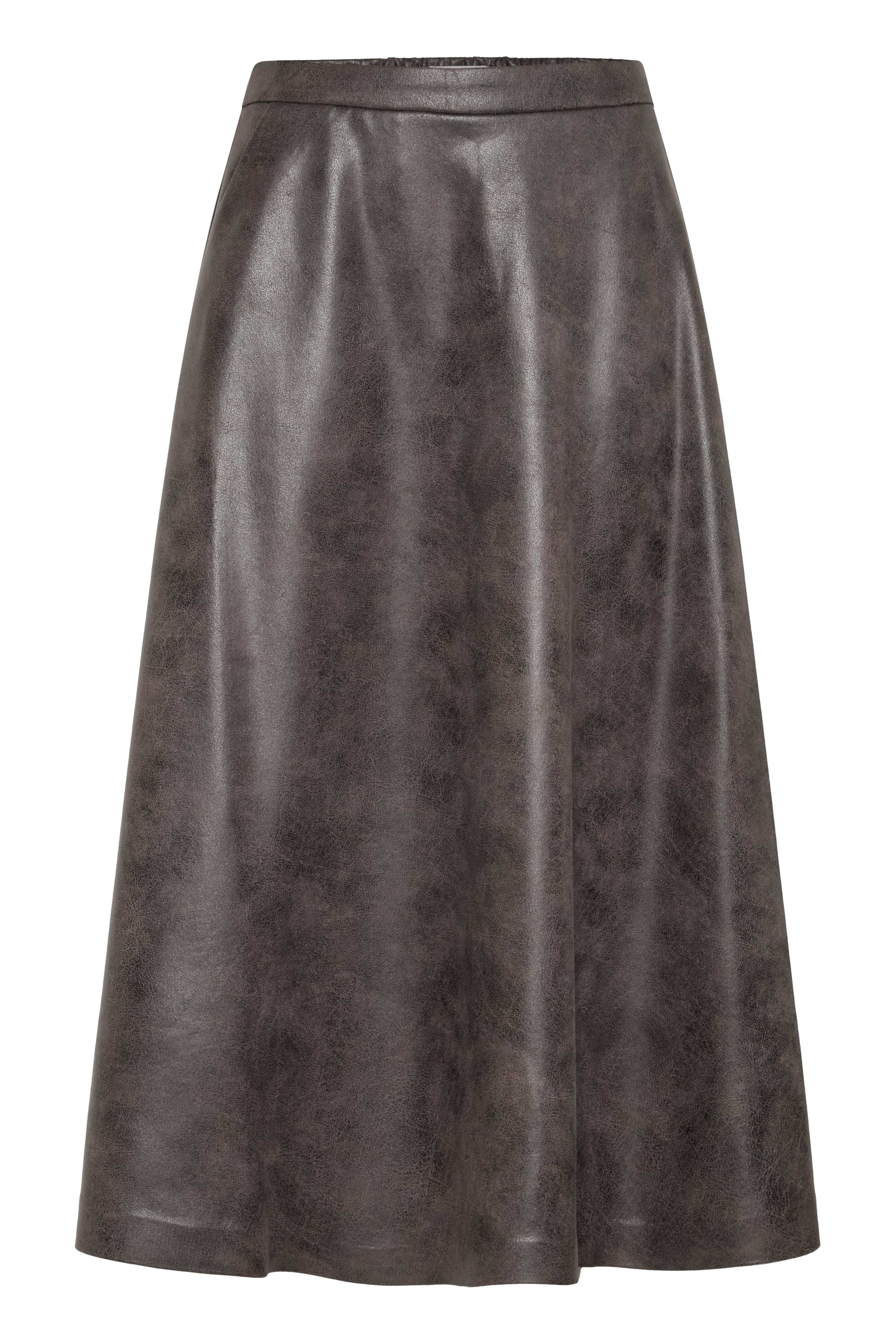 B.Young Dimion Faux Leather Midi Skirt