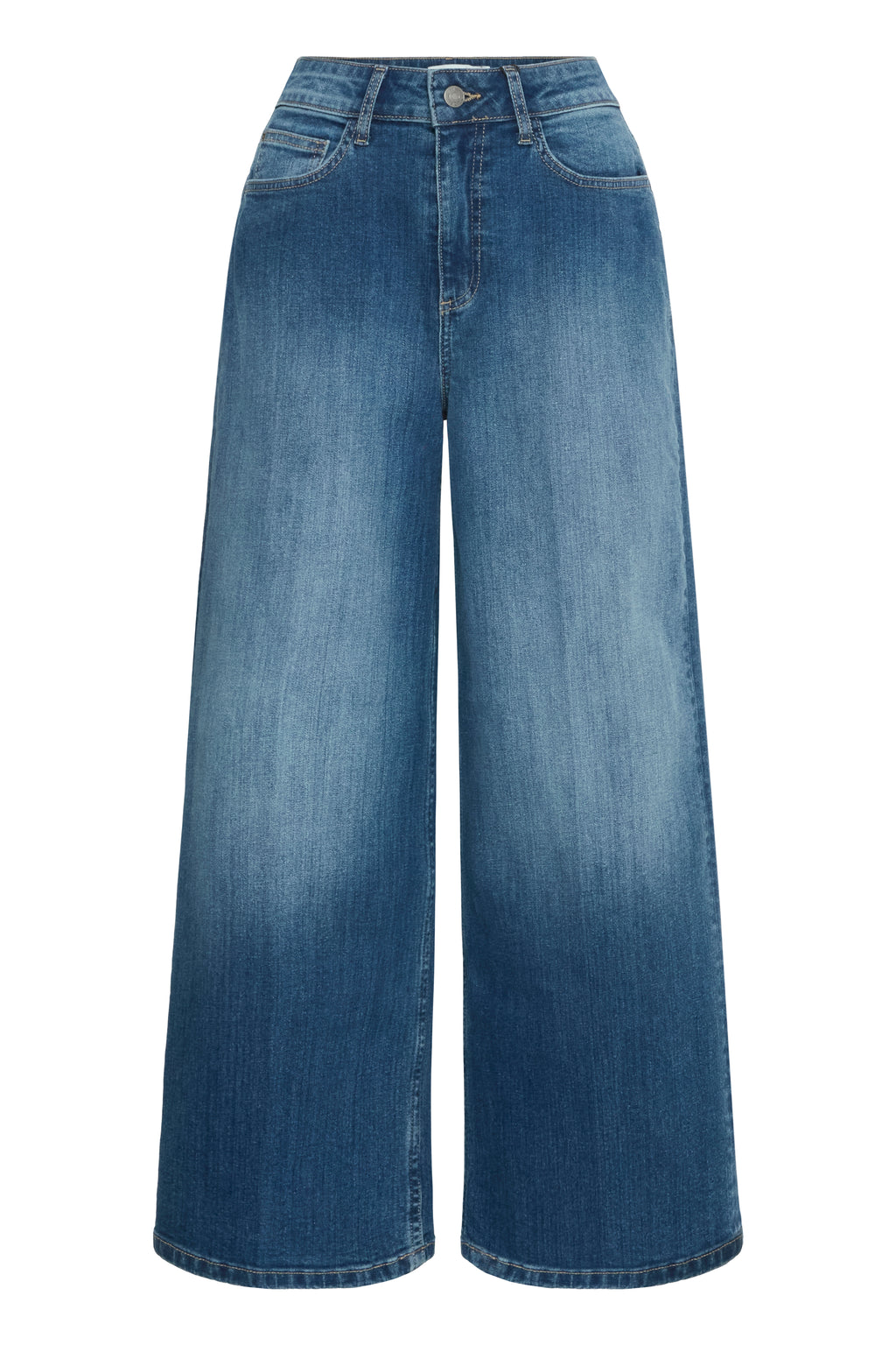 B.Young Komma Embroidered Pocket Wide Leg Jeans