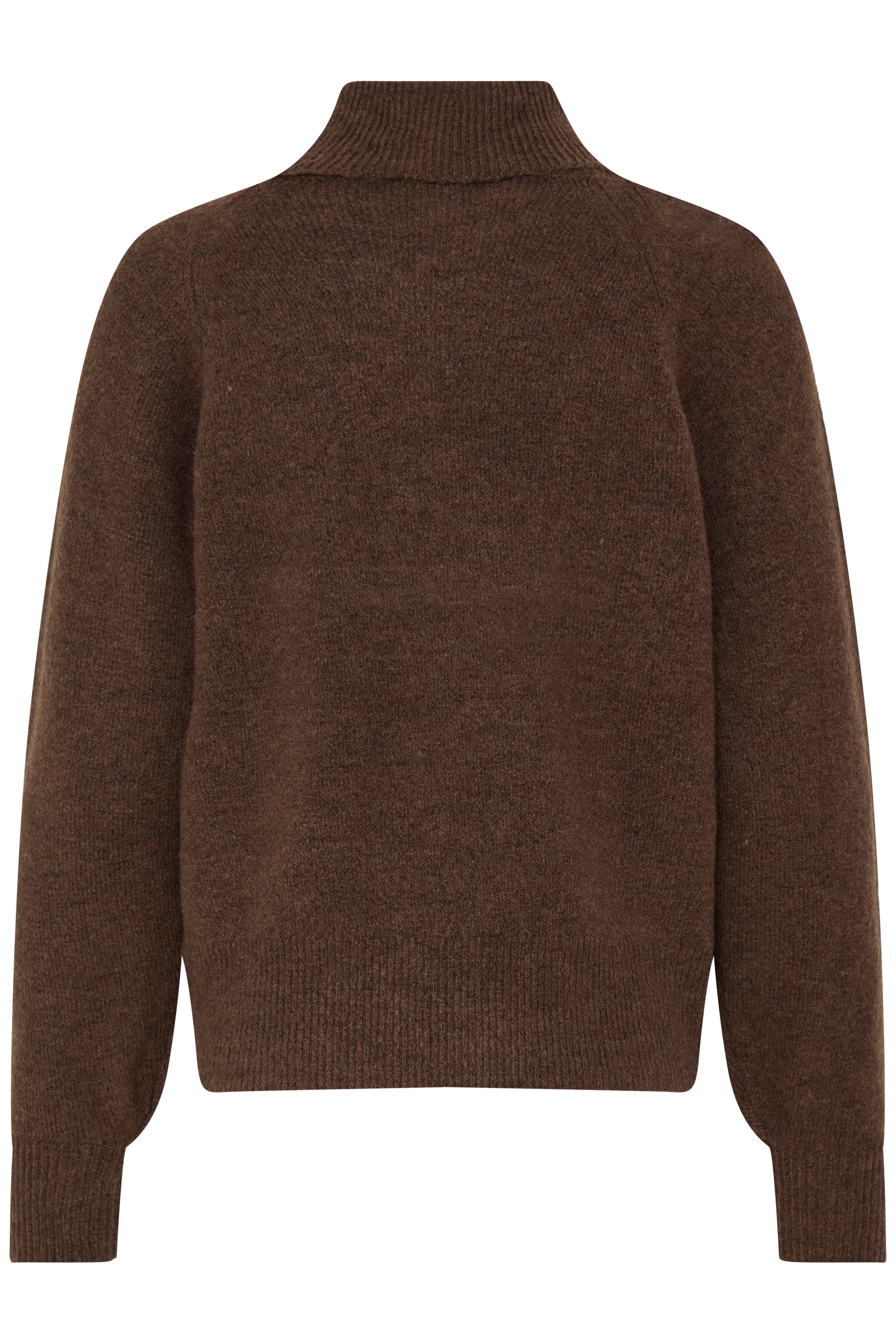 B.Young Monna Roll Neck Jumper - Brown Melange