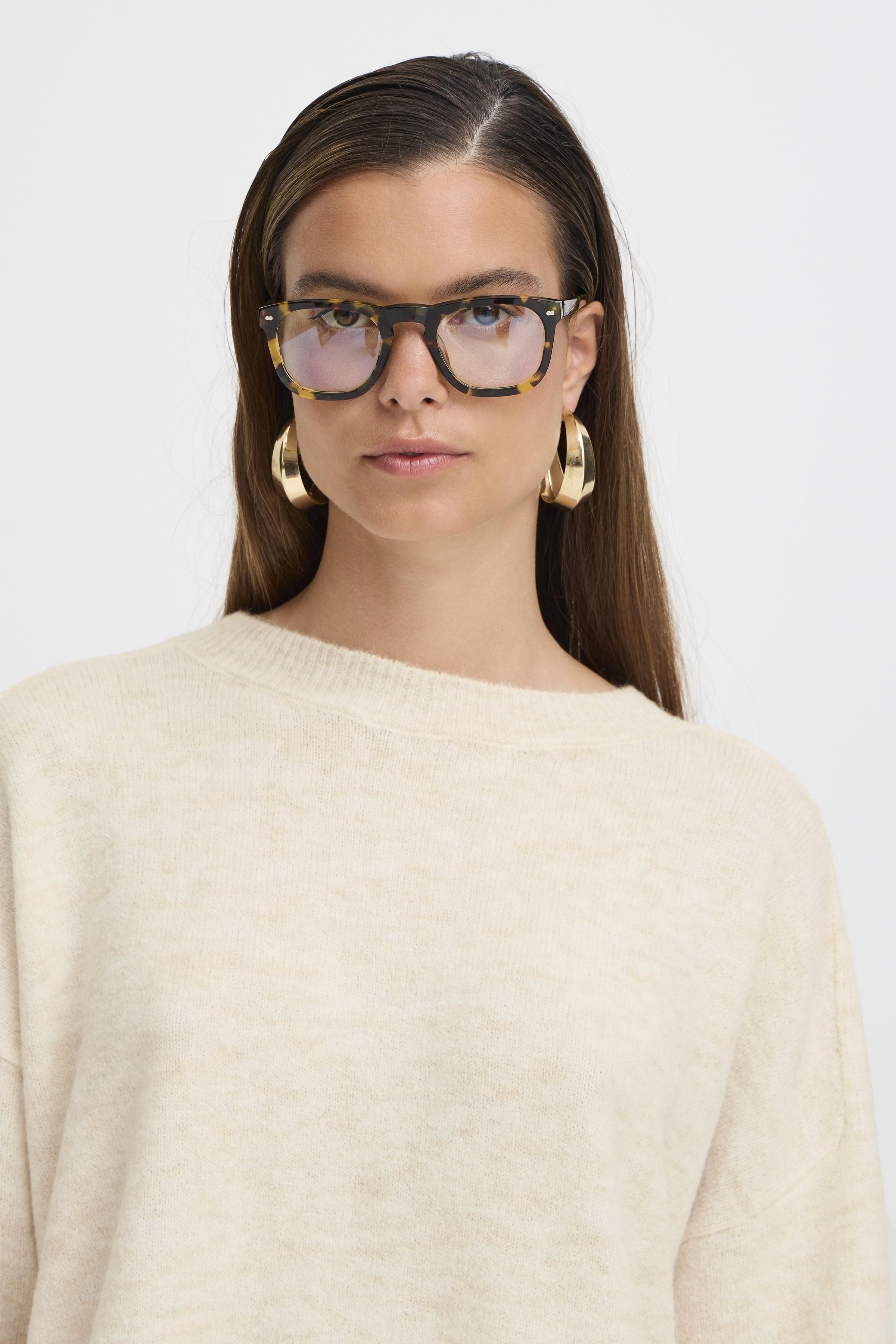 B.Young Monna Round Neck Soft Jumper- Cream Melange