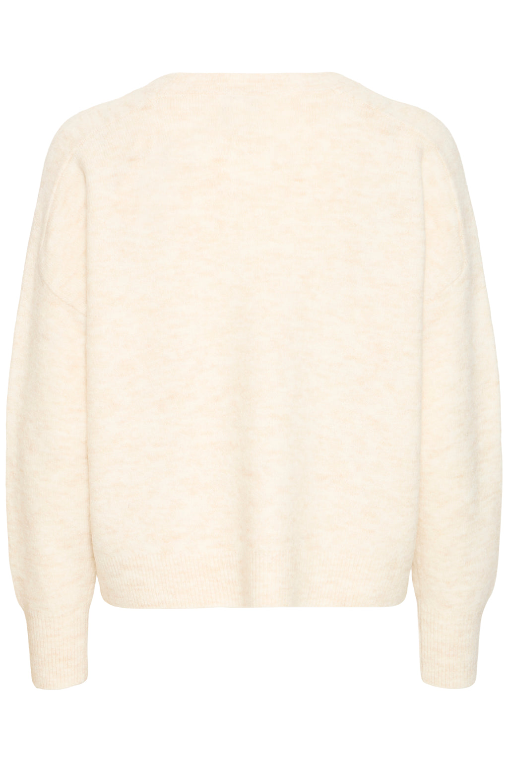 B.Young Monna Round Neck Soft Jumper- Cream Melange
