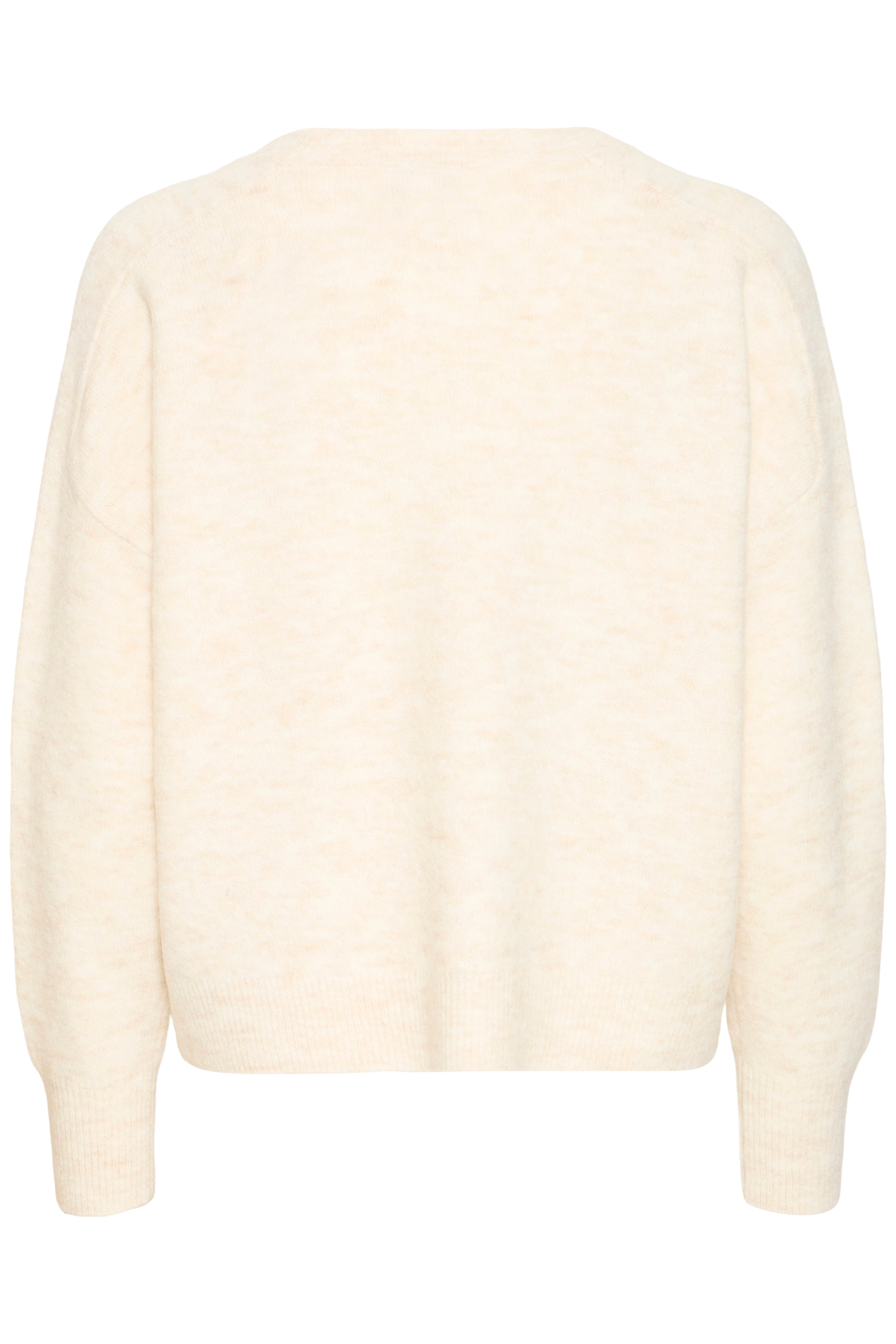 B.Young Monna Round Neck Soft Jumper- Cream Melange
