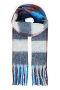 B.Young Watti Large Check Scarf - Blue