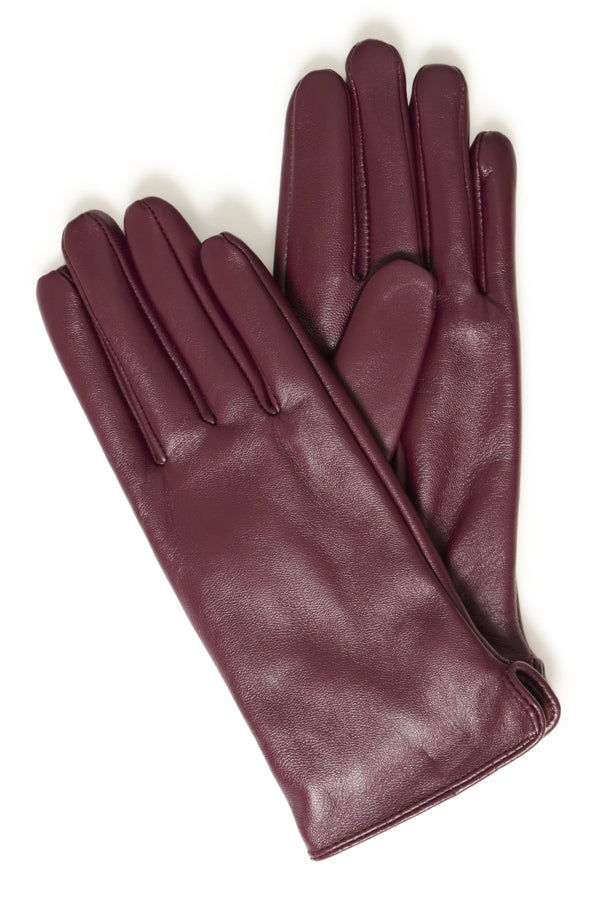 B.Young Vante Leather Gloves - Port