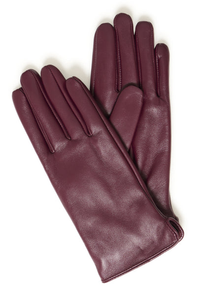 B.Young Vante Leather Gloves - Port