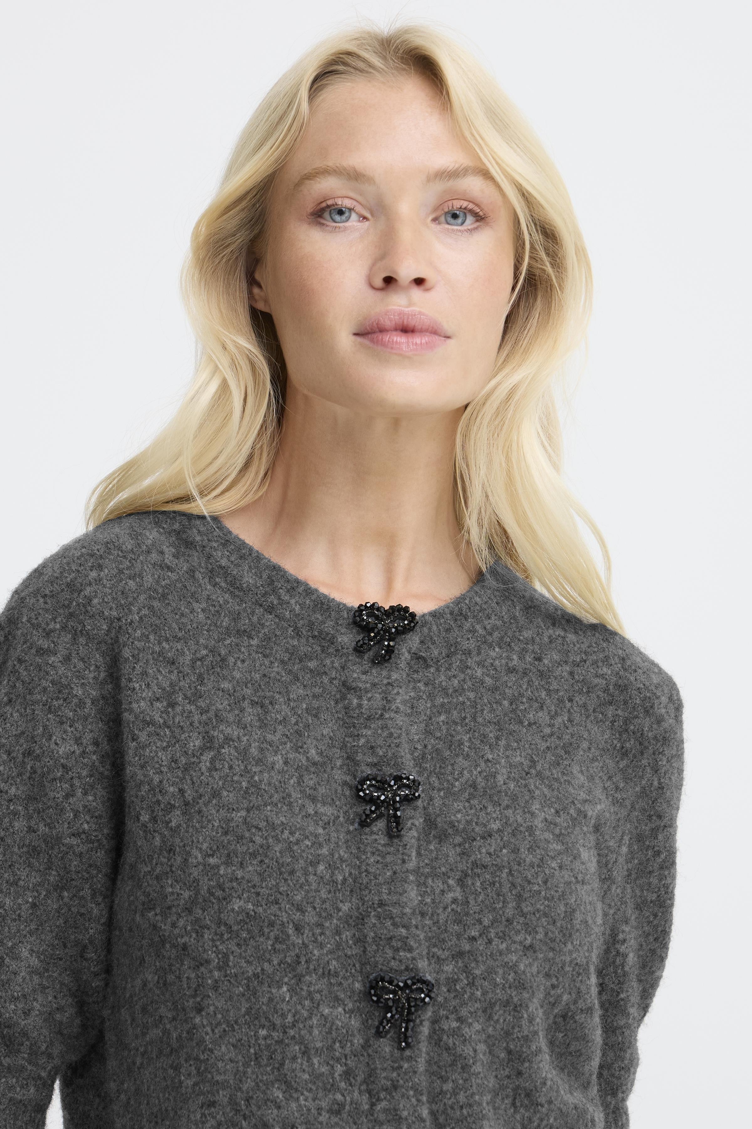 B.Young Omea Bow Button Cardigan