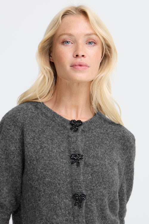 B.Young Omea Bow Button Cardigan