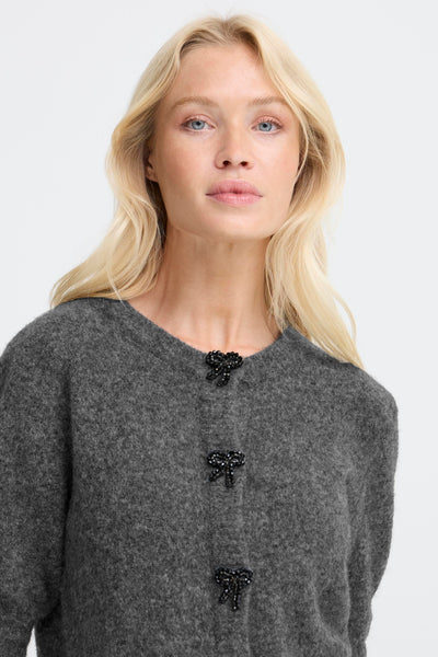 B.Young Omea Bow Button Cardigan