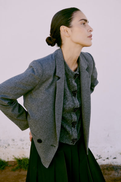 B.Young Omea Bow Button Cardigan