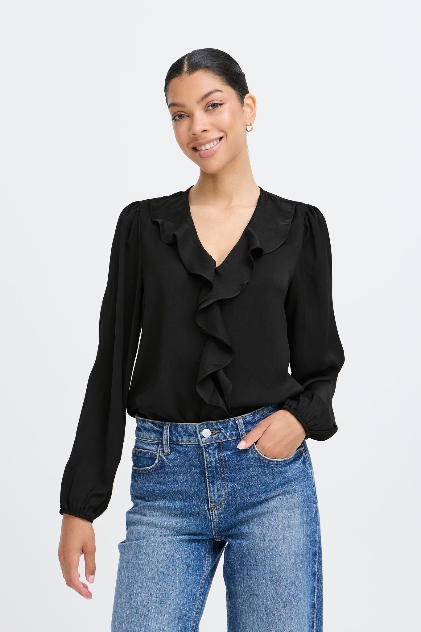 B.Young Igomi Ruffle Blouse