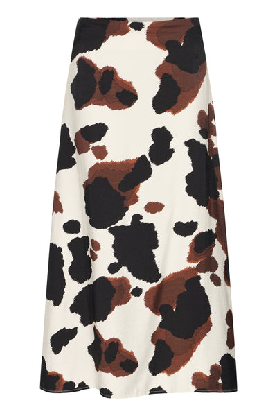 B.Young Ihamma Cow Print Midi Skirt