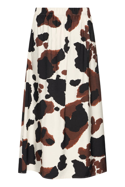 B.Young Ihamma Cow Print Midi Skirt