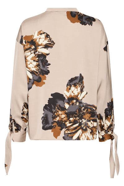 B.Young Jannike Floral Bow Sleeve Blouse