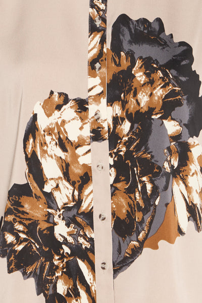 B.Young Jannike Floral Bow Sleeve Blouse
