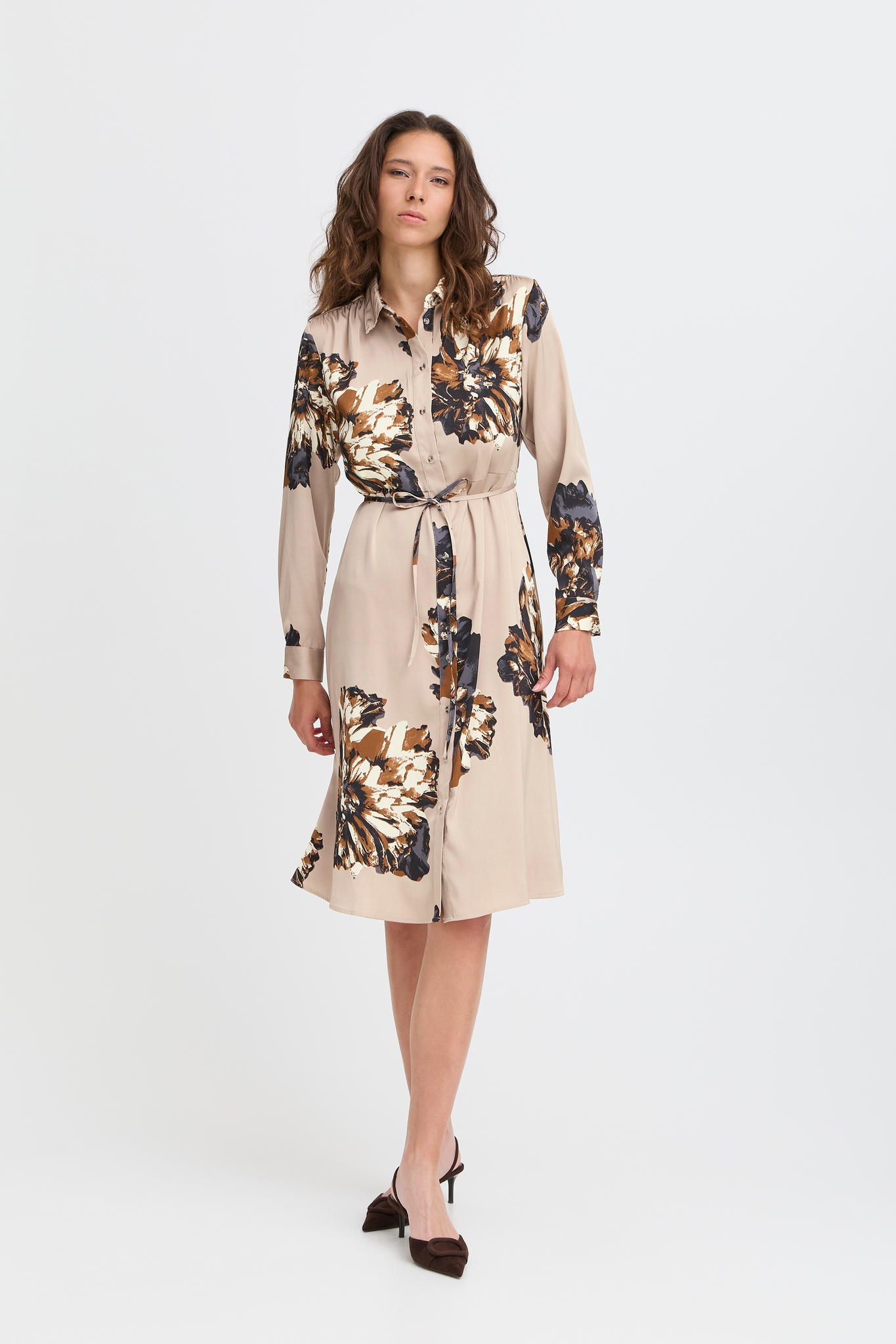 B.Young Jannike Floral Shirt Dress