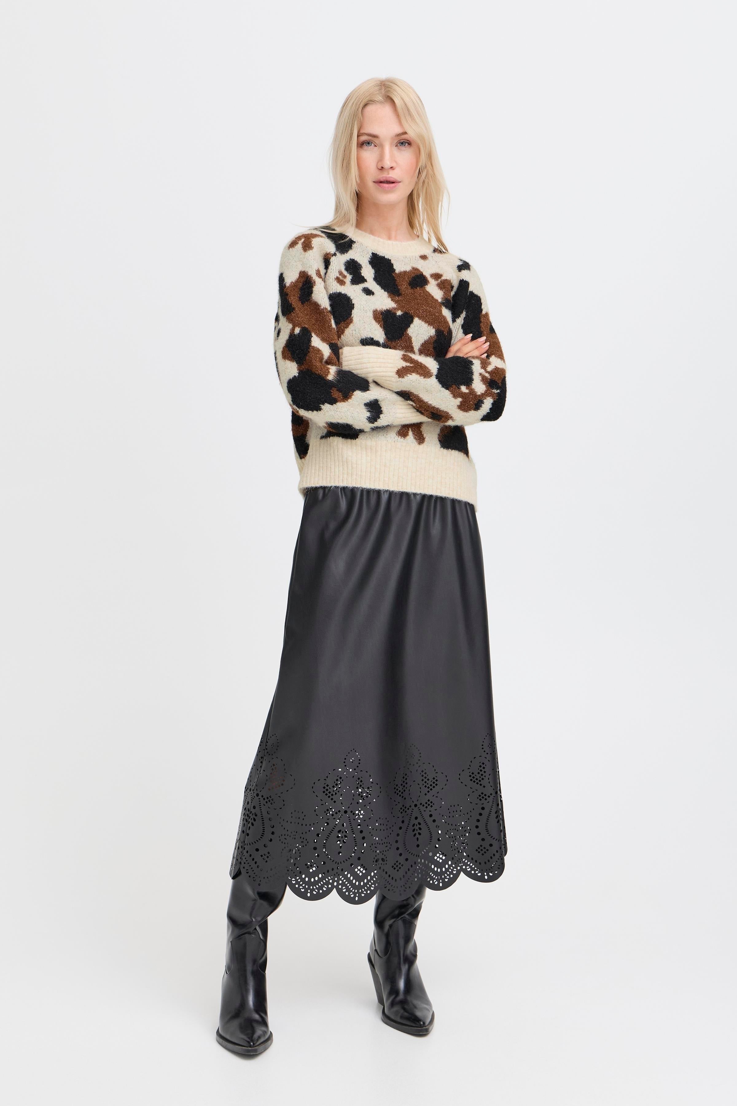 B.Young Omea Cow Print Jumper