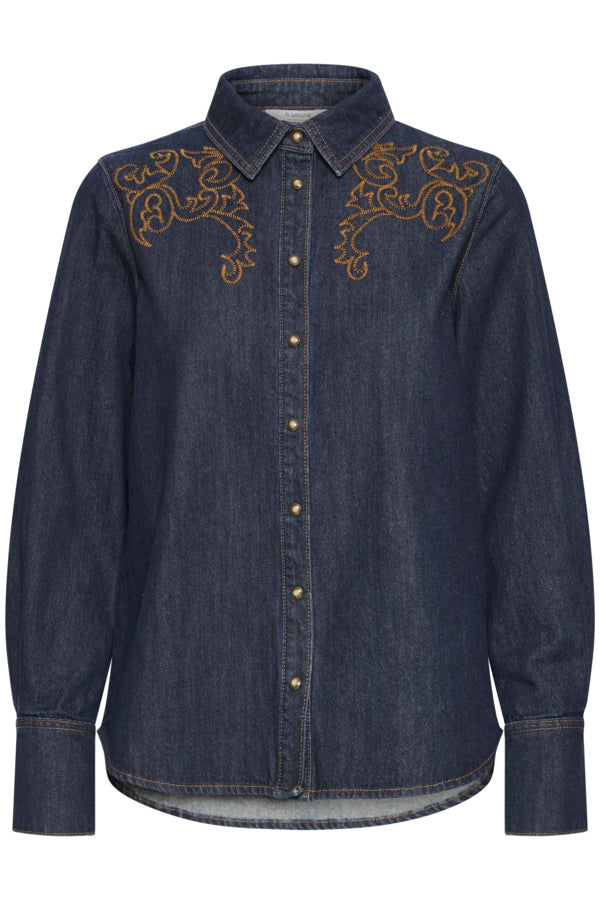 B.Young Katine Western Denim Shirt