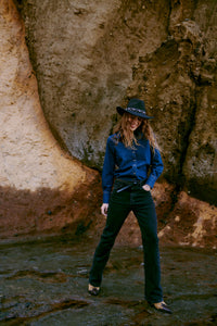B.Young Katine Western Denim Shirt